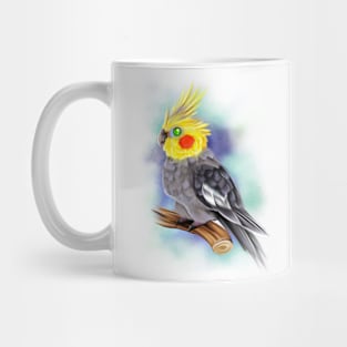 Cockatiel on branch Mug
